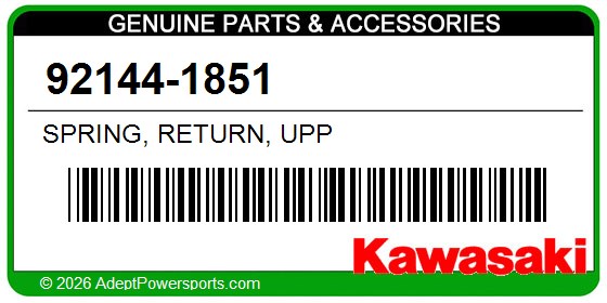 Kawasaki 92144-1851 Spring, Return, Upp