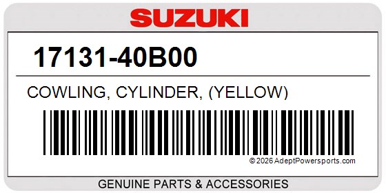 Suzuki 17131-40B00 Cowling, Cylinder, (Yellow)