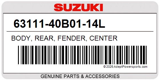 Suzuki 63111-40B01-14L Body, Rear, Fender, Center
