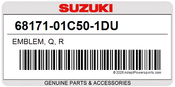 Suzuki 68171-01C50-1DU Emblem, Q, R