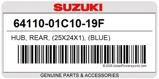 Suzuki 64110-01C10-19F Hub, Rear, (25X24x1), (Blue)
