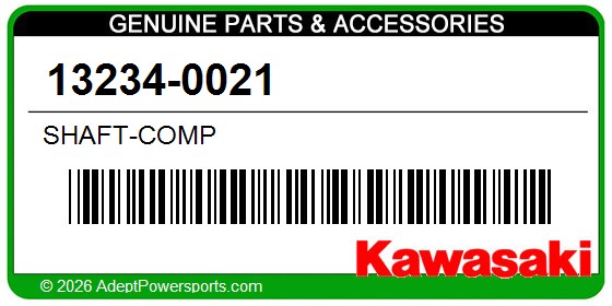 Kawasaki 13234-0021 Shaft-Comp