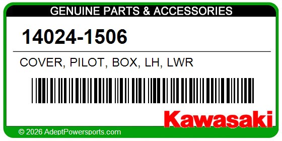 Kawasaki 14024-1506 Cover, Pilot, Box, Lh, Lwr