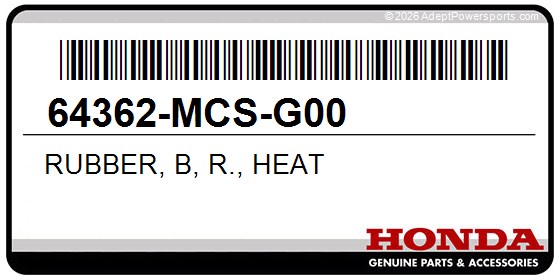 Honda 64362-MCS-G00 Rubber, B, R., Heat