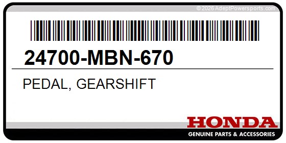 Honda 24700-MBN-670 Pedal, Gearshift