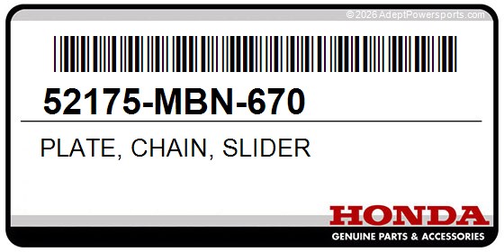 Honda 52175-MBN-670 Plate, Chain, Slider