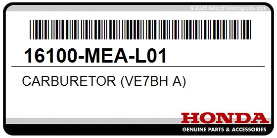 Honda 16100-MEA-L01 Carburetor (Ve7bh A)
