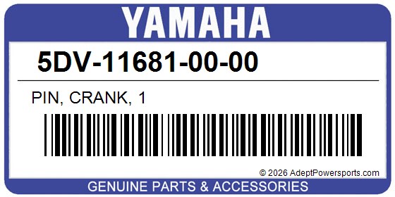 Yamaha 5DV-11681-00-00 Pin, Crank, 1