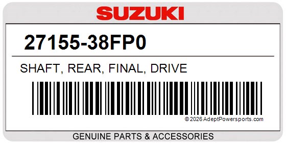 Suzuki 27155-38FP0 Shaft, Rear, Final, Drive