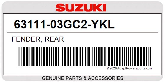 Suzuki 63111-03GC2-YKL Fender, Rear