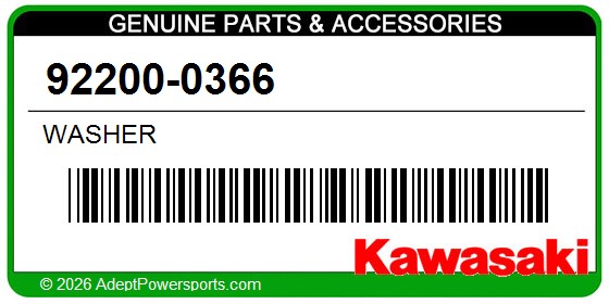Kawasaki 92200-0366 Washer
