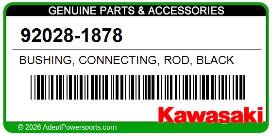 Kawasaki 92028-1878 Bushing, Connecting, Rod, Black
