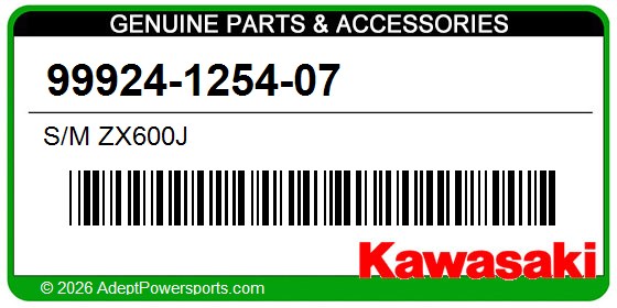 Kawasaki 99924-1254-07 S/M Zx600j