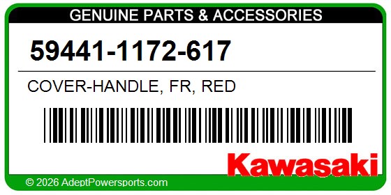Kawasaki 59441-1172-617 Cover-Handle, Fr, Red