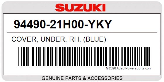 Suzuki 94490-21H00-YKY Cover, Under, Rh, (Blue)