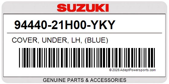 Suzuki 94440-21H00-YKY Cover, Under, Lh, (Blue)