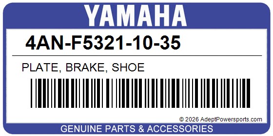 Yamaha 4AN-F5321-10-35 Plate, Brake, Shoe
