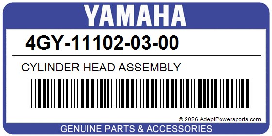 Yamaha 4GY-11102-03-00 Cylinder Head Assembly