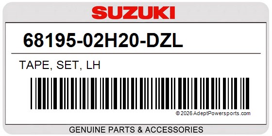Suzuki 68195-02H20-DZL Tape, Set, Lh