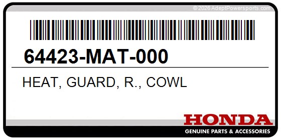 Honda 64423-MAT-000 Heat, Guard, R., Cowl