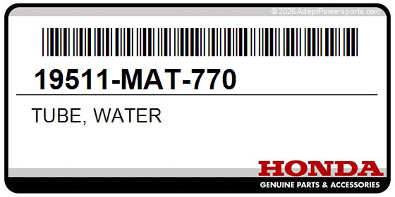 Honda 19511-MAT-770 Tube, Water