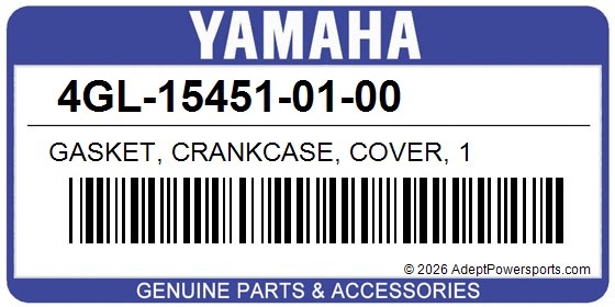 Yamaha 4GL-15451-01-00 Gasket, Crankcase, Cover, 1