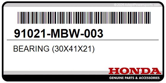 Honda 91021-MBW-003 Bearing (30X41x21)