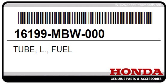 Honda 16199-MBW-000 Tube, L., Fuel
