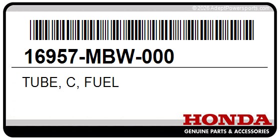 Honda 16957-MBW-000 Tube, C, Fuel