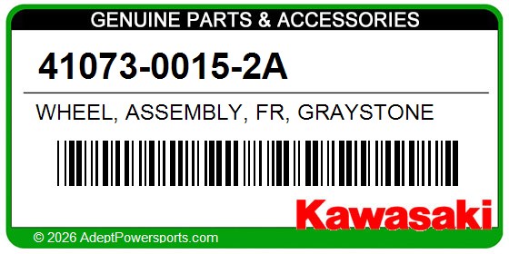 Kawasaki 41073-0015-2A Wheel, Assembly, Fr, Graystone
