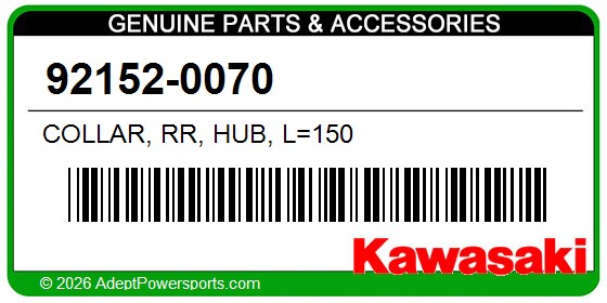 Kawasaki 92152-0070 Collar, Rr, Hub, L=150