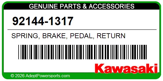 Kawasaki 92144-1317 Spring, Brake, Pedal, Return