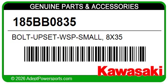 Kawasaki 185BB0835 Bolt-Upset-Wsp-Small, 8X35