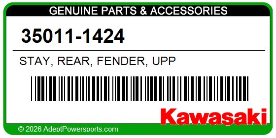 Kawasaki 35011-1424 Stay, Rear, Fender, Upp