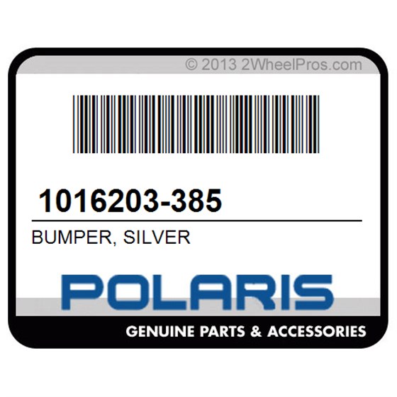 Polaris 1016203-385 Bumper, Silver
