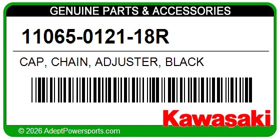 Kawasaki 11065-0121-18R Cap, Chain, Adjuster, Black