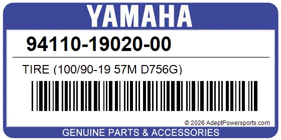 Yamaha 94110-19020-00 Tire (100/90-19 57M D756g)