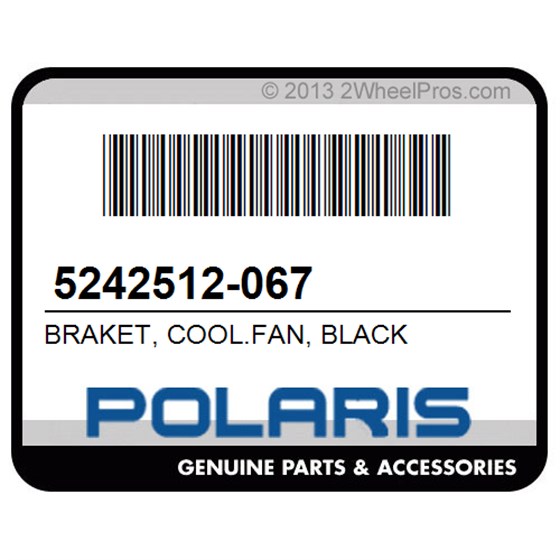 Polaris 5242512-067 Braket, Cool.Fan, Black