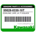 Kawasaki 55028-0330-18T Cowling, Lwr, Lh, F.S.Black