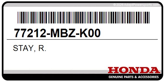 Honda 77212-MBZ-K00 Stay, R.