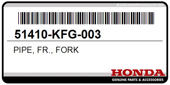 Honda 51410-KFG-003 Pipe, Fr., Fork