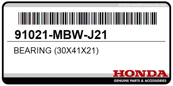Honda 91021-MBW-J21 Bearing (30X41x21)