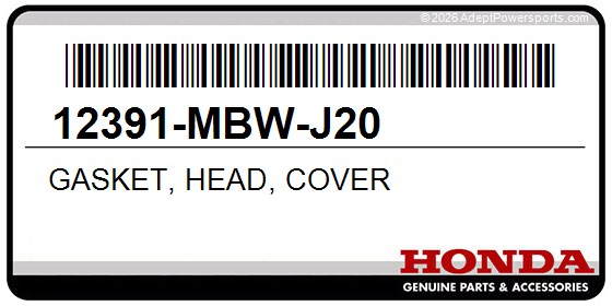 Honda 12391-MBW-J20 Gasket, Head, Cover