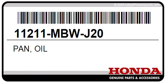 Honda 11211-MBW-J20 Pan, Oil