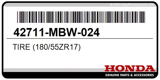 Honda 42711-MBW-024 Tire (180/55Zr17)