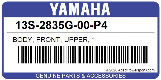 Yamaha 13S-2835G-00-P4 Body, Front, Upper, 1