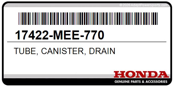 Honda 17422-MEE-770 Tube, Canister, Drain