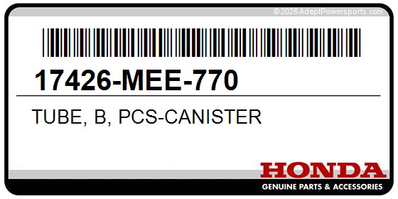 Honda 17426-MEE-770 Tube, B, Pcs-Canister