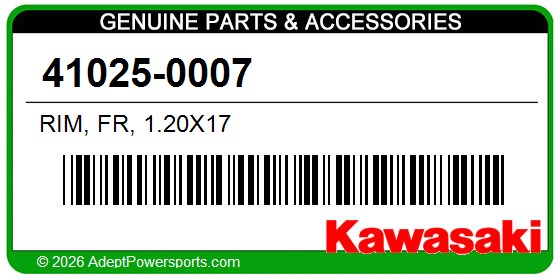 Kawasaki 41025-0007 Rim, Fr, 1.20X17