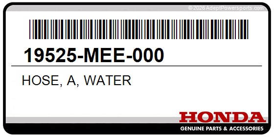 Honda 19525-MEE-000 Hose, A, Water